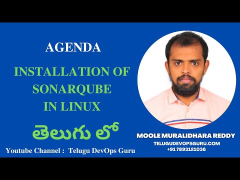 Installation of SonarQube in Linux In Telugu   Moole Muralidhara Reddy  - Telugu DevOps Guru