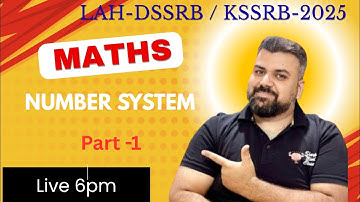 LAHDSSRB/KSSRB/SSC-Quantitative Aptitude (MATHS) Number System Part -1..#kssrb #kargil #ladakh