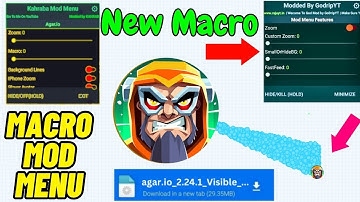 Agario Macro Mod Menu + Full Control with NEW XELAHOT Zoom for iOS and Android