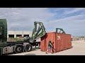 Unloading a full container with my sideloader