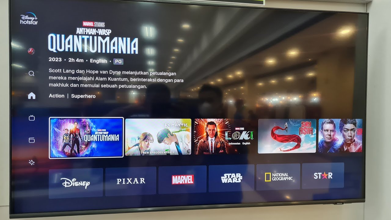 Disney+ Hotstar sudah ready di TV Samsung YouTube