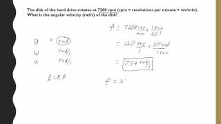 3.1b - Rotation - Angular Kinematics - Calculations