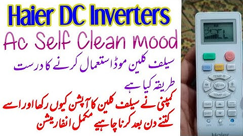 Haier Dc inverters Ac self clean mood |self clean technology |inverters ac self cleaning use trick