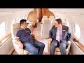 Inside a $60 million Bombardier Private Jet (Farnborough Airshow)