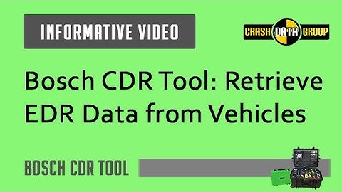 Bosch CDR Pro Tool Kit - Retrieve EDR Data from Crashed Vehicles
