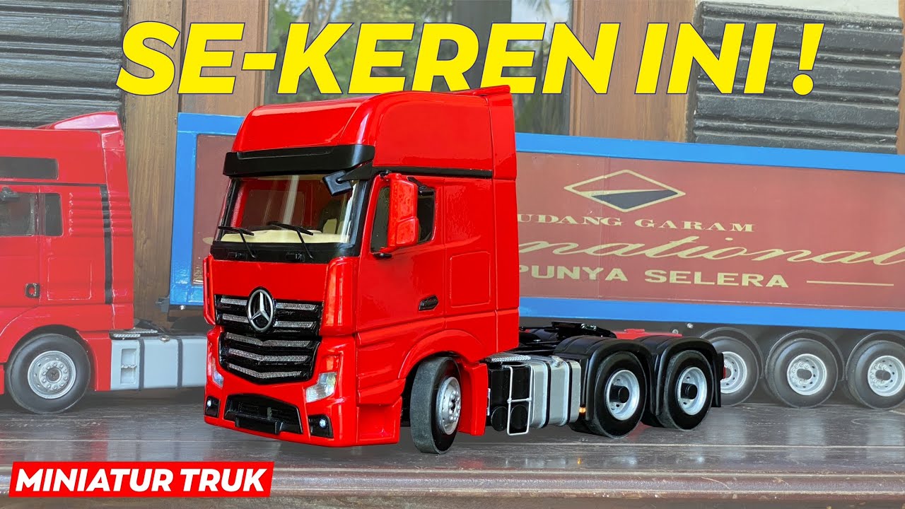 SE-KEREN INI MINIATUR TRUK DARI TRIPLEK MERCEDES BENZ ACTROS SKALA 