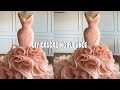 Easy cascading flounce for a dress cutting and sewing