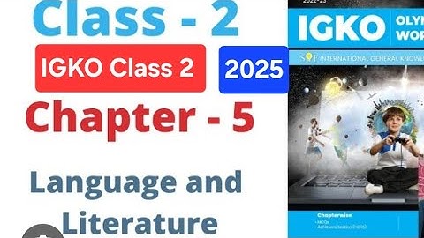 Class 2  GK Olympiad | Chapter 5 Language and Literature| IGKO CLASS GK Olympiad | IGKO#igko 