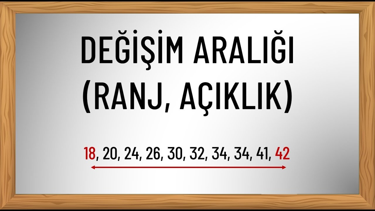 Değişim Aralığı (Açıklık, Ranj) Nedir? Nasıl Hesaplanır?