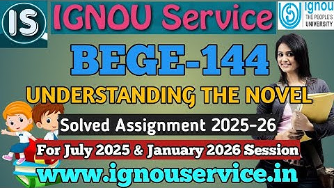 IGNOU BEGE-144 Solved Assignment 2025-26 For July 2025 and January 2026 Session