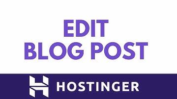 Edit Blog Post Title, Description, and Image in Hostinger Website Builder
