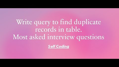 SQL Query to find duplicate records in table #sql #sqlqueries #sqlinterview #sqlquery #database