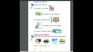 ​  we can 4 words in action page 22 in on under انجليزي صفحة وي كان 4