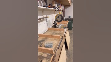 Miter saw station build #woodworking #tools #dewalttools #woodwork #woodshop #woodshoplife