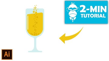Flat Design Champagne Glass - Illustrator Tutorial