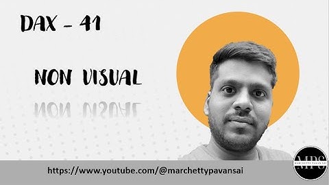 DAX | Power BI | Information | NONVISUAL Function