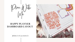 Plan With Me Happy Planner Dashboard Layout | Planning | Working Mom | Planner