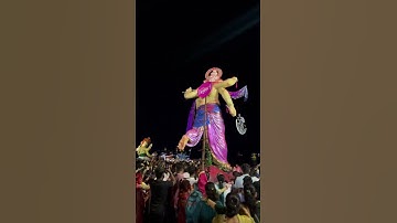 HOW THEY DO VISARJAN OF TALL GANPATI BAPPA IN MUMBAI 🤔🤔? #mumbai #shortvideos #ganpativisarjan