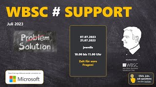 Live Q&A zu euren Microsoft Fragen - WBSC#SUPPORT