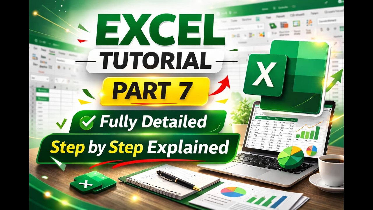 excel part 7 fully explained in telugu #learnexcel #excel # ...
