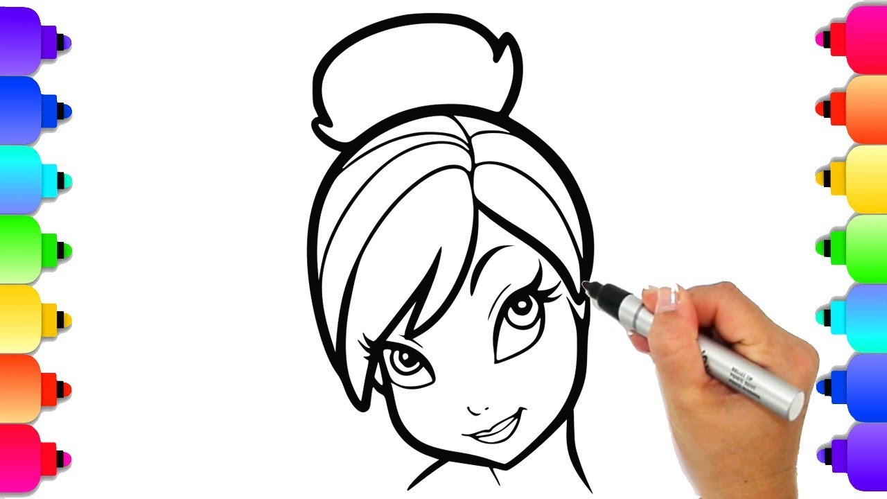 How To Draw Tinkerbell Easy Step By Step For Kids Learn To Draw