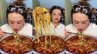 ASMR MUKBANG| Yakisoba Fire noodles! Frank Sausage, Vienna Sausage, Sausage Rice cake.