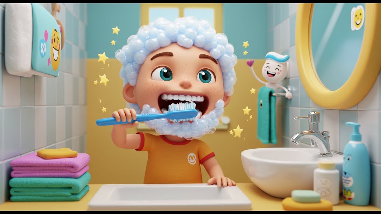 Brush, Brush, Brush Your Teeth | Morning Routine Rhyme for Kids - YouTube