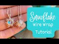 Wire snowflake necklace  wire wrap tutorial