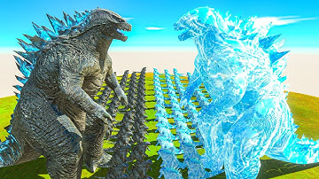 Legendary Godzilla War - Growing Godzilla 2014 VS Icezilla Godzilla 2014 Form Ice Size Comparison