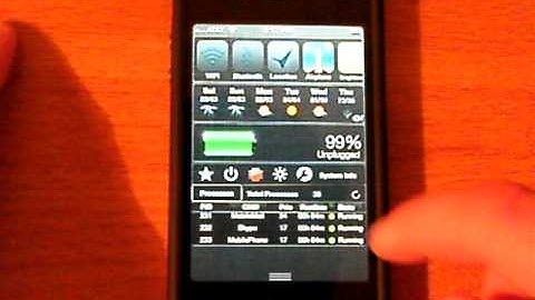 BB Widget settings for iOS 5