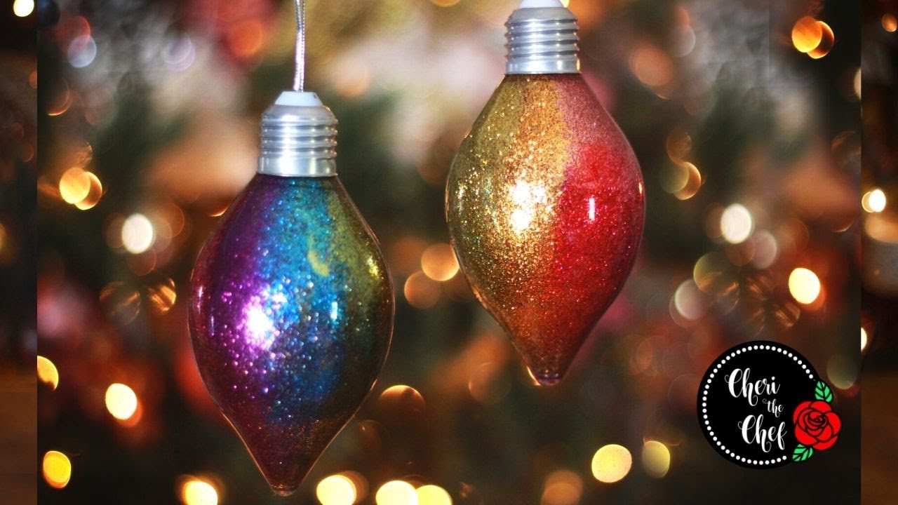 Diy Glitter Ornaments With Hairspray