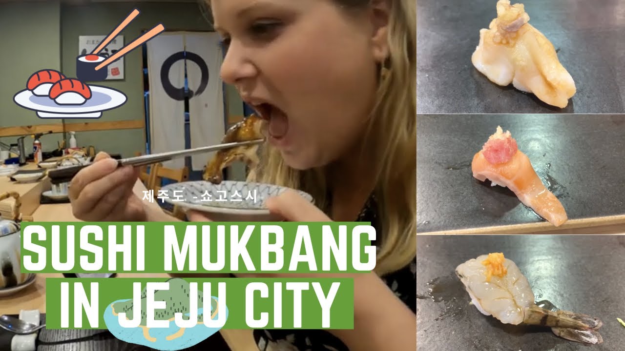 Jeju 제주도 8- Sushi Mukbang in Jeju City -Shogo sushi 쇼고스시