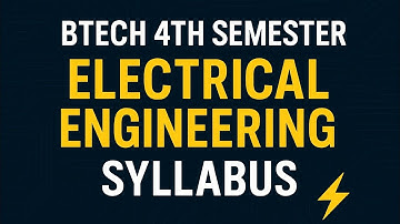 BTech 4th semester electrical engineering syllabus bue #shailendra_ee #bue_ee #engineering #ee