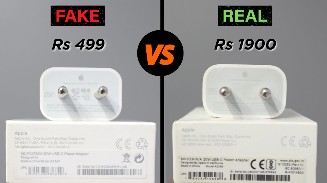 CUIDADO‼️ cargador APPLE FAKE vs Original 20W