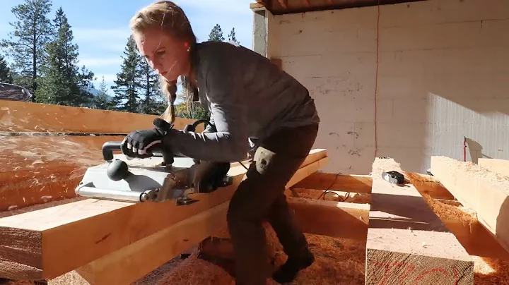 Planing Douglas Fir Timber Frame House (Beautiful)