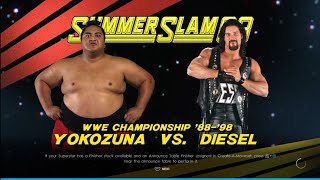 Yokozuna vs Diesel. SummerSlam 95. WWE 2K22 screenshot 3