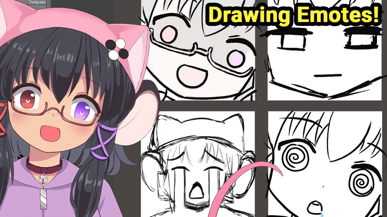 【Emote Drawing + Strive】Tablet working again, let's finish some of ...