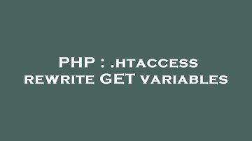 PHP : .htaccess rewrite GET variables
