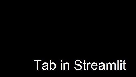 Tab in Streamlit