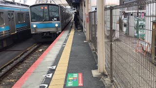 【JR西日本】奈良線 205系NE406編成 普通城陽行き　黄檗到着