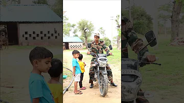 Deshbhakti 🇮🇳😻 Father and Daughter #shorts #army #viral #papa #daughter