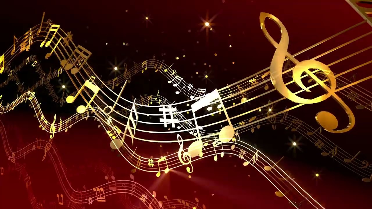 4K Music Notes Background | Musical Notes VJ Visuals 60FPS | Visual Wonderland