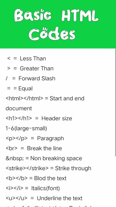basic html codes for beginners | html tutorial #html_css_java - YouTube