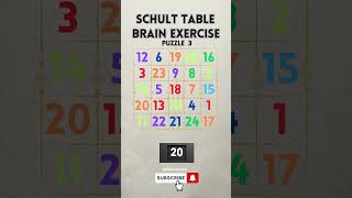 Brain Exercise | Schulte Table | Puzzle 3 #shorts #shortvideo #games screenshot 4