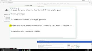How To Hack T-rex Google Game screenshot 5