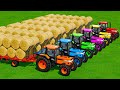 HARVEST, LOAD &amp; MAKE BALES WITH CASE &amp; FENDT TRACTORS - Farming Simulator 22