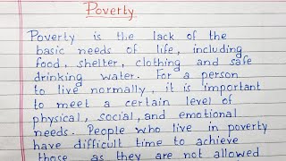 essay writing on poverty in english essay writing on poverty in english