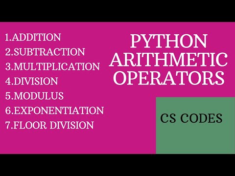 Arithmetic Operators in Python Program|Python Arithmetic operations on two variables.