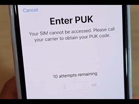  New  iPhone 11 Pro : SIM 카드가 차단되고 SOS 상태에 있으며 PUK 코드가 필요함 수정