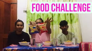 Food challenge with නංගි මල්ලි / කොත්තු මී challenge. hansivlogs food foodchallenge